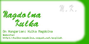 magdolna kulka business card